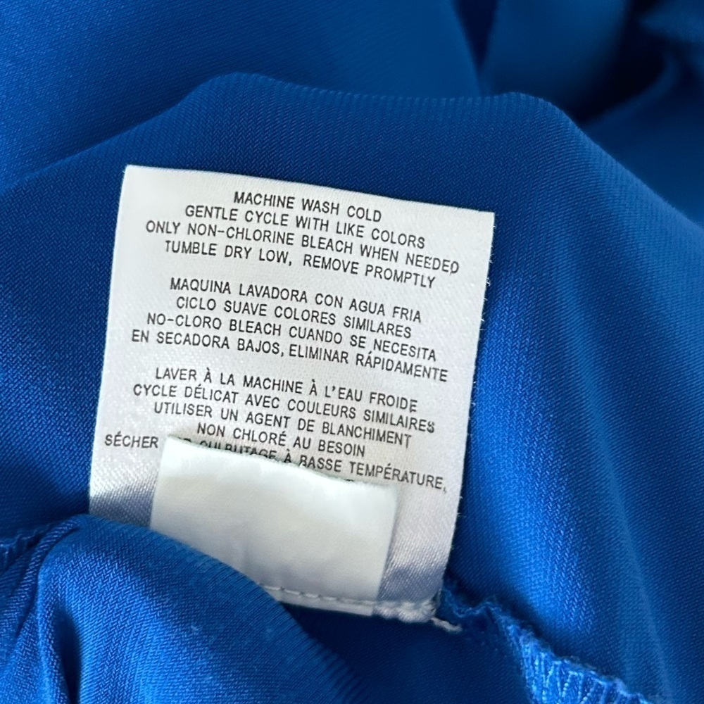 Ellen Tracy Blue Wrap Dress - Picture 12 of 12